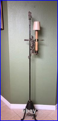 Very Rare Antique C1930 Moe Brothers Arts Crafts Gnome Floor Lamp