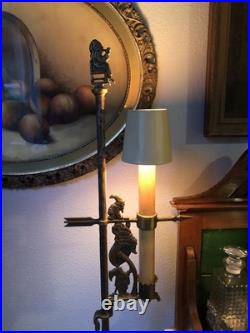 Very Rare Antique C1930 Moe Brothers Arts Crafts Gnome Floor Lamp