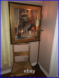 Very Rare Antique C1930 Moe Brothers Arts Crafts Gnome Floor Lamp
