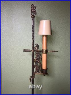 Very Rare Antique C1930 Moe Brothers Arts Crafts Gnome Floor Lamp