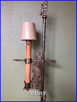 Very Rare Antique C1930 Moe Brothers Arts Crafts Gnome Floor Lamp
