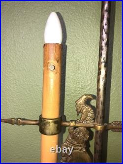 Very Rare Antique C1930 Moe Brothers Arts Crafts Gnome Floor Lamp