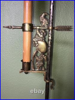 Very Rare Antique C1930 Moe Brothers Arts Crafts Gnome Floor Lamp