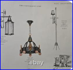 Very Rare Antique C1930 Moe Brothers Arts Crafts Gnome Floor Lamp