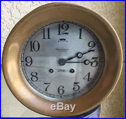 Very Rare Antique Chelsea Ships Bell Clock 6 3/4 Dial Model 103 1/2 Red Brass