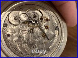 Very Rare Antique Columbus Pocket Watch 16 Jewels 18s Runs Serviced