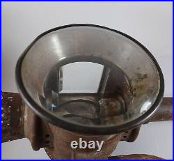 Very Rare Antique Devoursney Bros Carriage Fire Coach Lantern, Beveled Glass