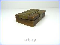 Very Rare Antique French Wood & Brass Honey Bees Jewelry Art Nouveau Box