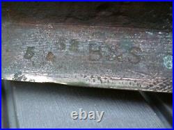Very Rare Antique Georgian Solid Brass Rim Lock With Keep & Key
