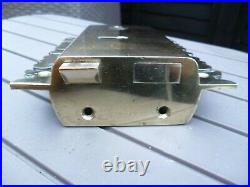 Very Rare Antique Georgian Solid Brass Rim Lock With Keep & Key