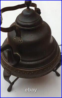 Very Rare Antique Moroccan Brass Tea Kettle 19th Century