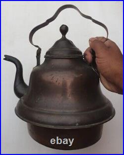 Very Rare Antique Moroccan Brass Tea Kettle 19th Century