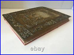 Very Rare Antique Mr Punch Ornate 1897 Large Brass Book Complete CXll AN