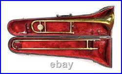 Very Rare Antique Odell by Vega Brass Trombone in Case