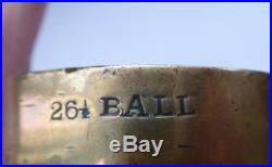 Very Rare Antique SCOTTISH Gutta Percha Heavy Brass Golf Ball Mould, c 1880
