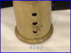 Very Rare Antique Signed Waterbury Round Tall Brass Carriage Clock Must See Nr