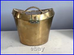 Very Rare Antique Solid Brass Top Hat Carrying Case With Handle Nr