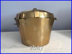 Very Rare Antique Solid Brass Top Hat Carrying Case With Handle Nr