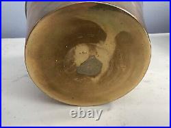 Very Rare Antique Solid Brass Top Hat Carrying Case With Handle Nr