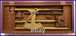 Very Rare Antique Uniflow Steam Engine Pressure Scale Brass Instrument in Box