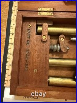 Very Rare Antique Uniflow Steam Engine Pressure Scale Brass Instrument in Box