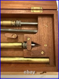 Very Rare Antique Uniflow Steam Engine Pressure Scale Brass Instrument in Box