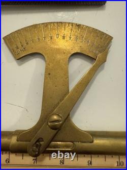 Very Rare Antique Uniflow Steam Engine Pressure Scale Brass Instrument in Box