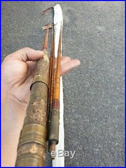 Very Rare Army And Navy Victoria London Split Cane Fishing Rod ANTIQUE BRASS
