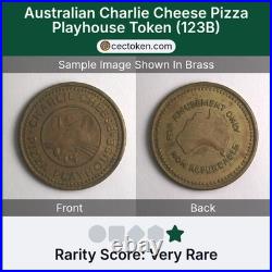 Very Rare Australian Charlie Cheese Pizza Playhouse Token (123B) Brass 25mm