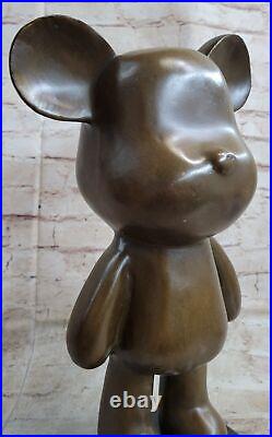 Very Rare Austrian Brass/genuine Bronze Mickey Mouse Figure Decoration Gift