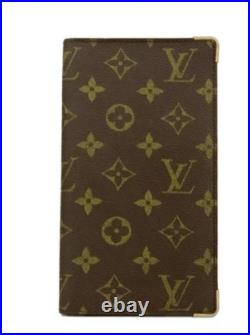 Very Rare Authentic Louis Vuitton Brass Tips Version Monogram Long Wallet LV