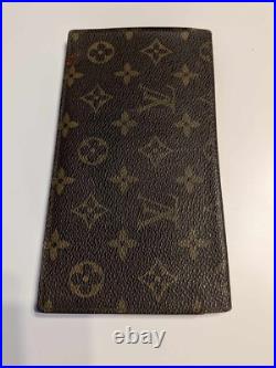Very Rare Authentic Louis Vuitton Brass Tips Version Monogram Long Wallet LV