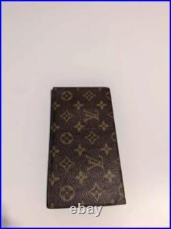 Very Rare Authentic Louis Vuitton Brass Tips Version Monogram Long Wallet LV