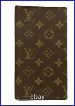 Very Rare Authentic Louis Vuitton Brass Tips Version Monogram Long Wallet LV