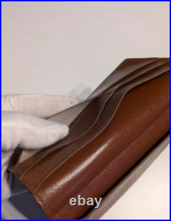 Very Rare Authentic Louis Vuitton Brass Tips Version Monogram Long Wallet LV