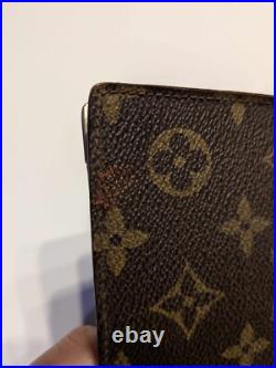 Very Rare Authentic Louis Vuitton Brass Tips Version Monogram Long Wallet LV