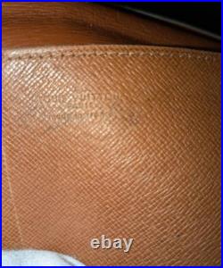 Very Rare Authentic Louis Vuitton Brass Tips Version Monogram Long Wallet LV