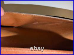 Very Rare Authentic Louis Vuitton Brass Tips Version Monogram Long Wallet LV