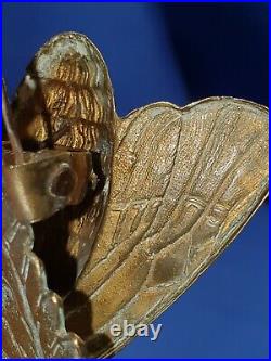 Very Rare Avery & Sons Brass Bee Fabric Clip c. 1870
