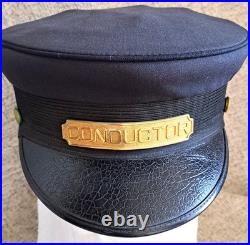 Very Rare B&o Railroad Conductor Train Hat Brass Badge Baltimore & Ohio Buttons