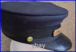 Very Rare B&o Railroad Conductor Train Hat Brass Badge Baltimore & Ohio Buttons