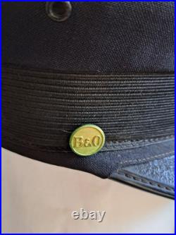 Very Rare B&o Railroad Conductor Train Hat Brass Badge Baltimore & Ohio Buttons