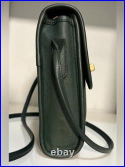 Very Rare Bottle Green Vintage Coach Scooter Sidepack Bag (#9893) Brass Hardware