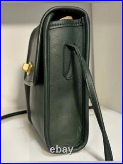 Very Rare Bottle Green Vintage Coach Scooter Sidepack Bag (#9893) Brass Hardware