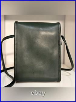 Very Rare Bottle Green Vintage Coach Scooter Sidepack Bag (#9893) Brass Hardware