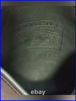 Very Rare Bottle Green Vintage Coach Scooter Sidepack Bag (#9893) Brass Hardware