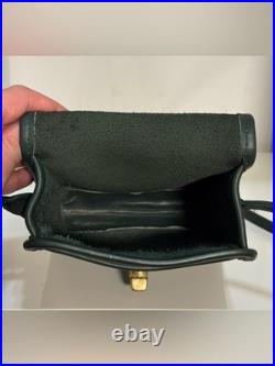 Very Rare Bottle Green Vintage Coach Scooter Sidepack Bag (#9893) Brass Hardware