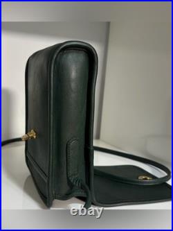 Very Rare Bottle Green Vintage Coach Scooter Sidepack Bag (#9893) Brass Hardware