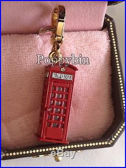Very Rare! Brand New Juicy Couture London Tele Phone Booth Charm In Tagged Box