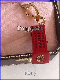 Very Rare! Brand New Juicy Couture London Tele Phone Booth Charm In Tagged Box